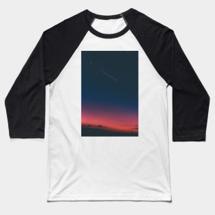 Red Night Sky Baseball T-Shirt